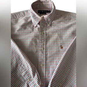 VTG 90s Rslph Lauren Yarmouth Mens Shirt XL 24” P2P Preppy Classic Cotton Plaid